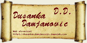 Dušanka Damjanović vizit kartica